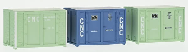 REE Modeles XB-035 - 3 CONTAINERS FRAMES CNC Greens